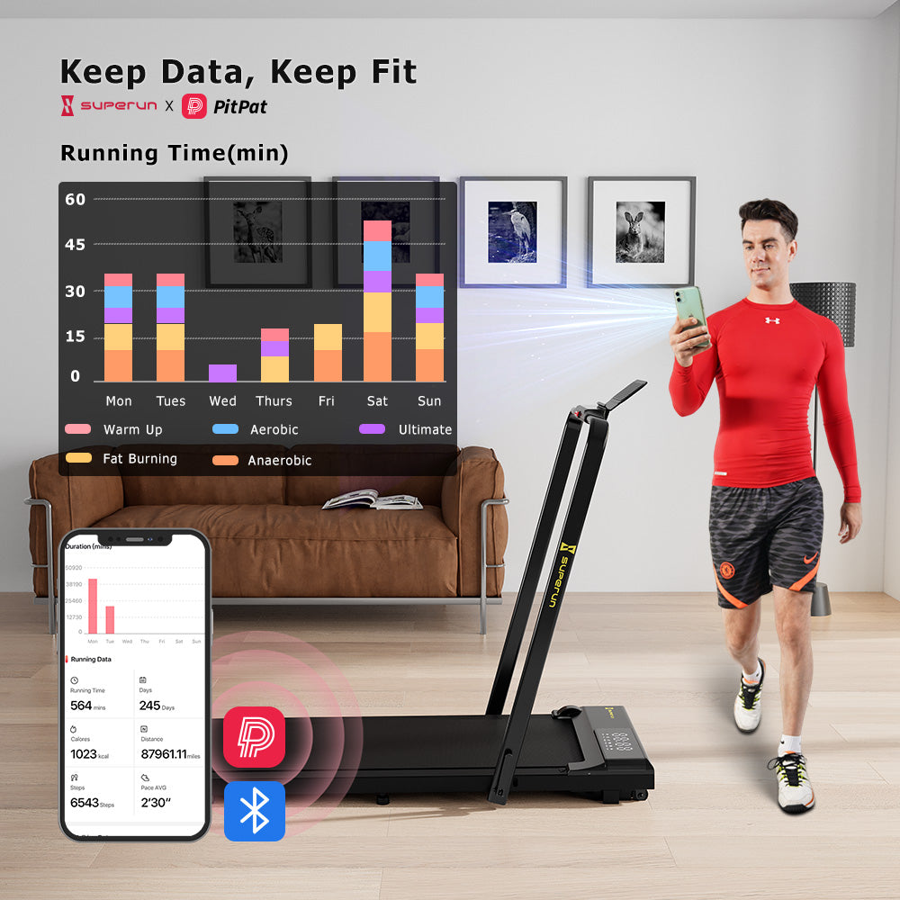 SupeRun® BA03 Smart Walking Pad Under Desk Treadmill with remote control