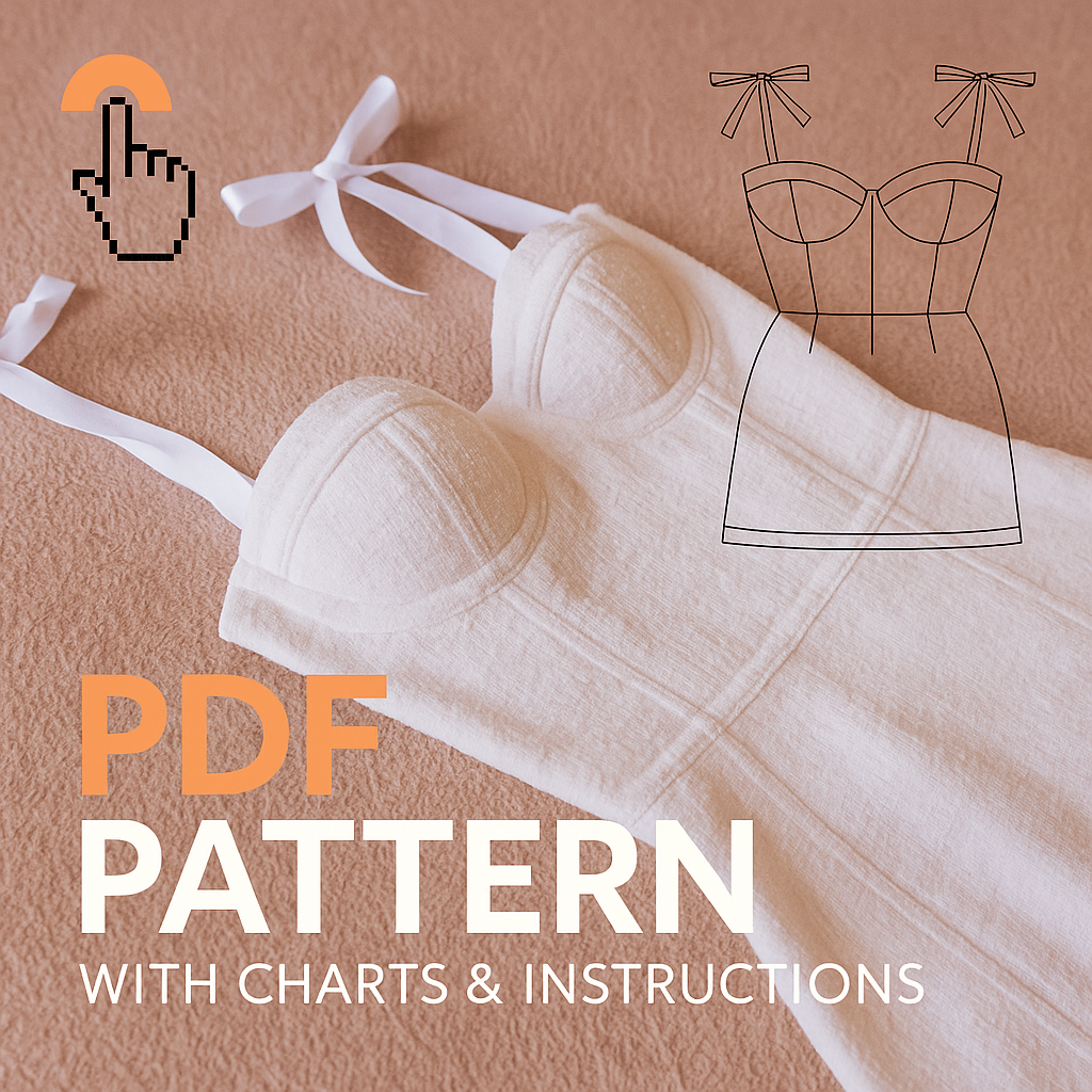 Off-Shoulder Bustier Top – PDF Sewing Pattern