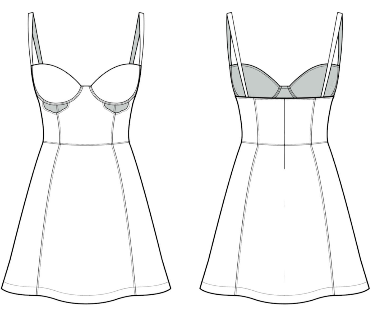 Off-Shoulder Bustier Top – PDF Sewing Pattern